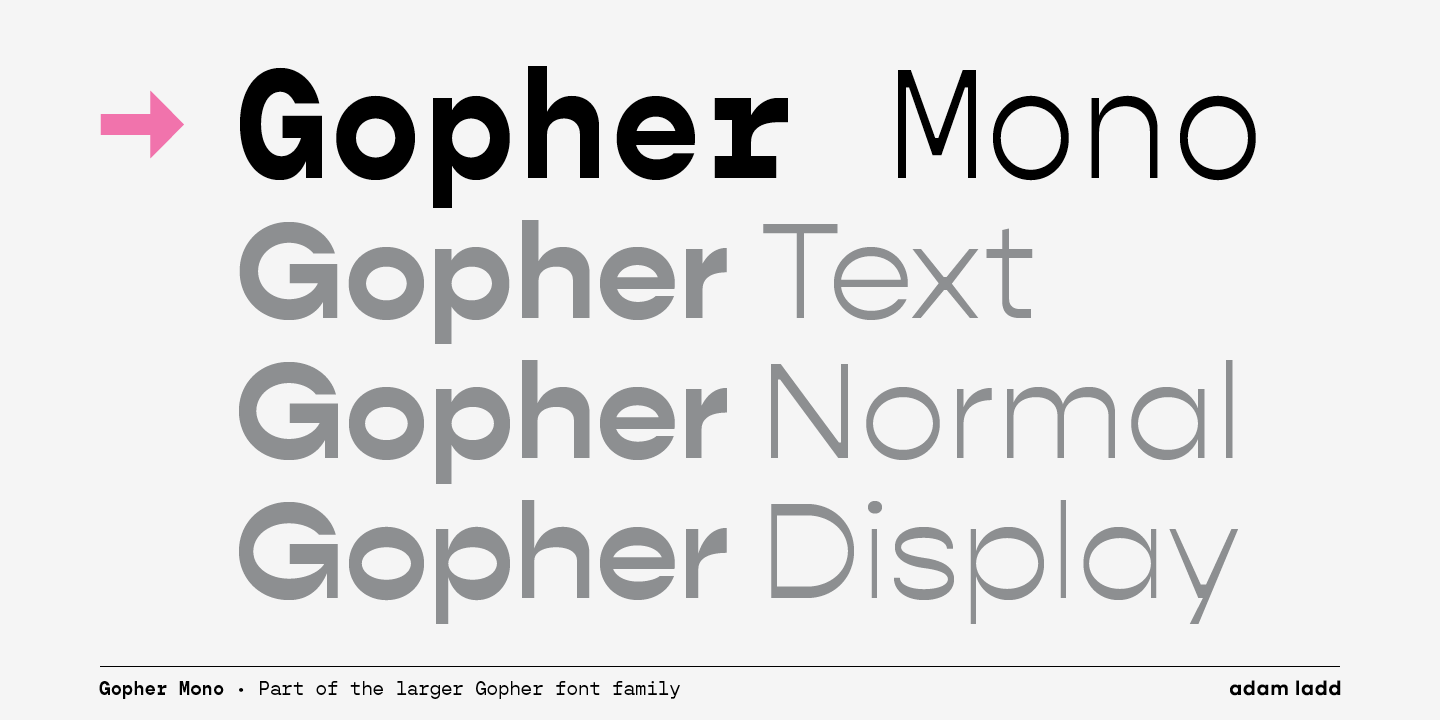 Example font Gopher Mono #9